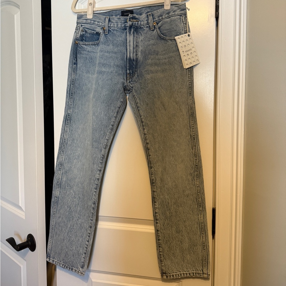 KHAITE Women's Straight Leg Jeans - Light Blue